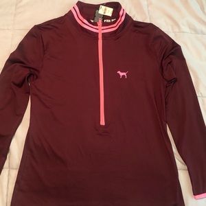 Pink Seamless Half zip up.